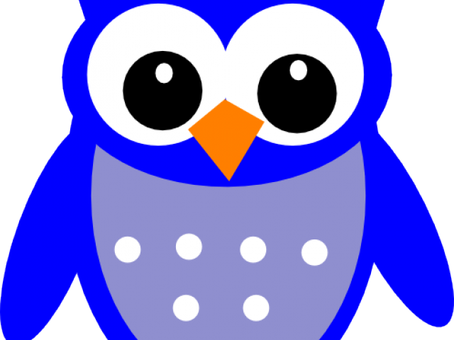 Dark Clipart Blue Owl - Cartoon Owl Transparent Background (640x480)