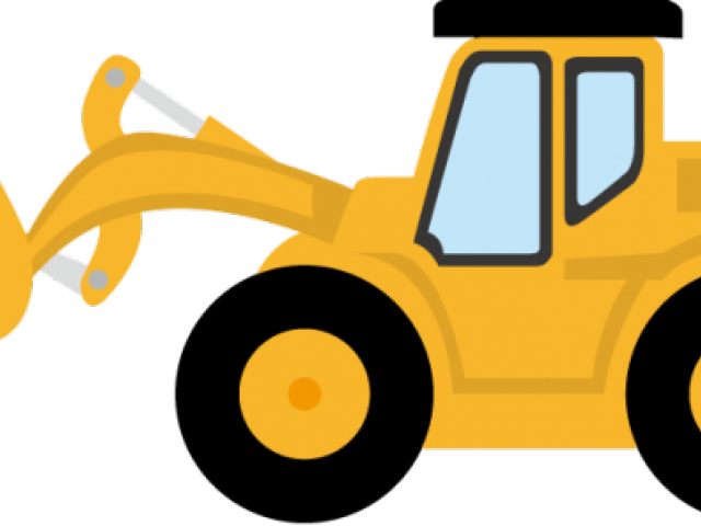 Cartoon Clipart Bulldozer - Transparent Bulldozer Clipart (640x480)