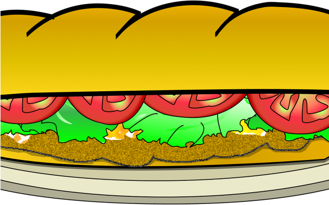 Sandwich Clipart Baguette Sandwich - Baguette Cartoon Sandwich (640x480)
