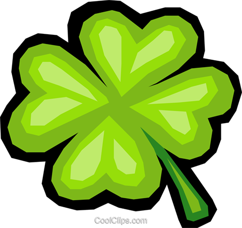 Shamrock Clover Royalty Free Vector Clip Art Illustration - Shamrock Clover Royalty Free Vector Clip Art Illustration (480x452)