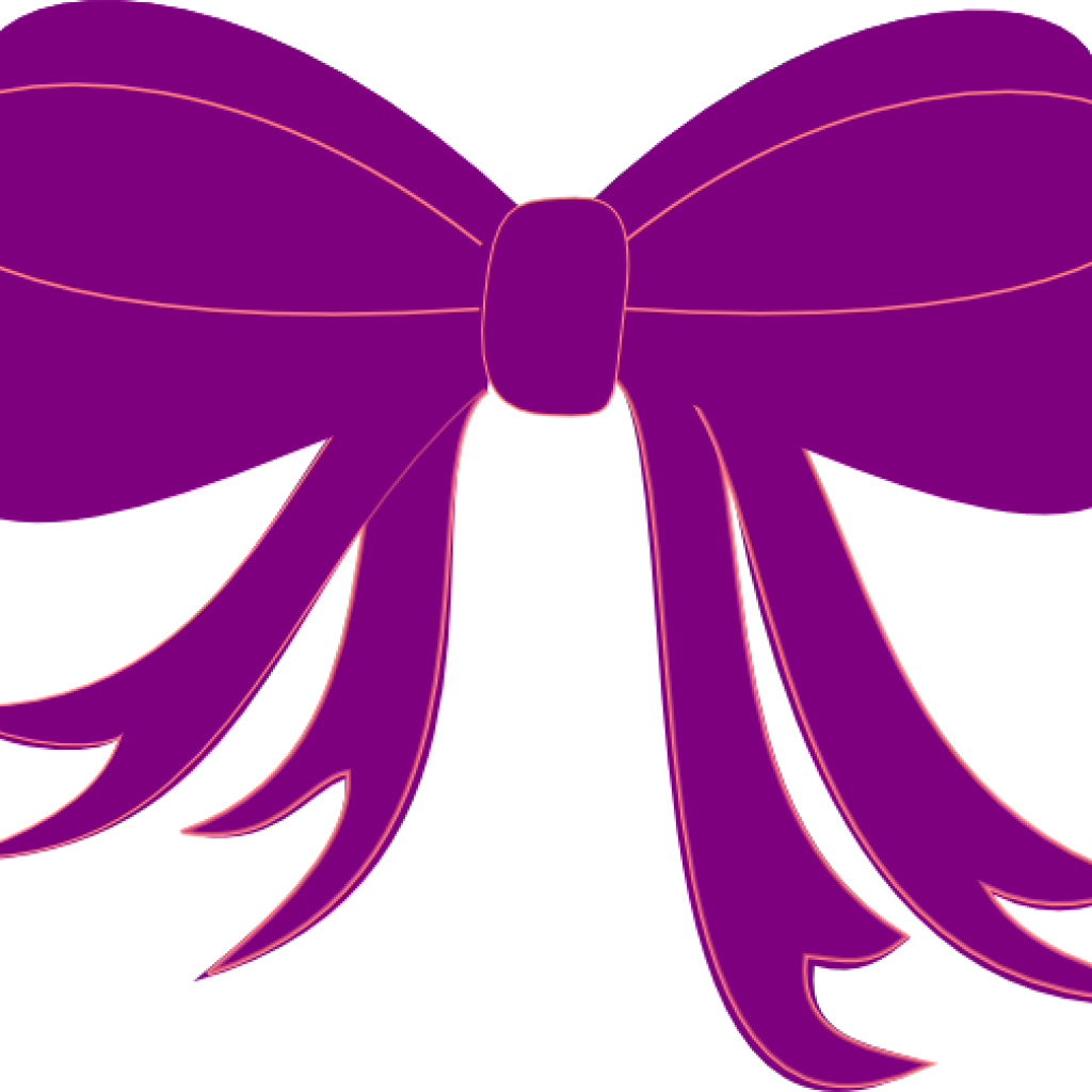 Purple Ribbon Clipart Purple Ribbon Clip Art At Clker - Pink Hair Bow Clipart (1024x1024)