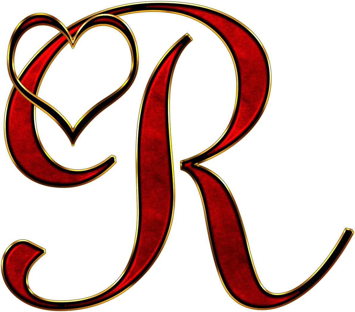 Valentine Capital Letter R Transparent Png Stickpng - R Letter (1280x1110)