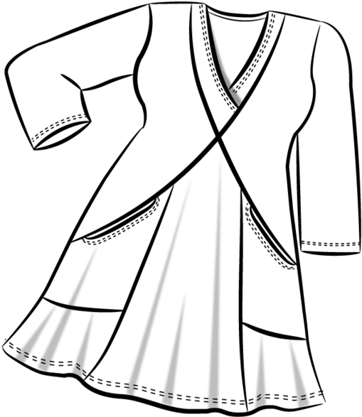 Heather Forest Bamboo - Line Art (522x600)