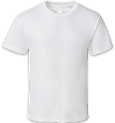 My - White T Shirt Front Png (416x400)