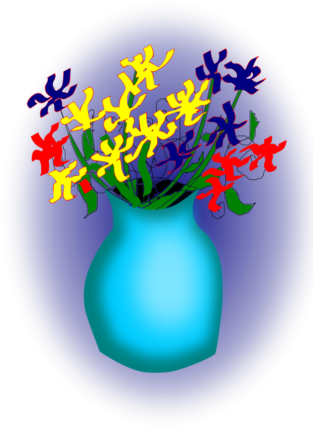 This Free Clip Arts Design Of Florero Whit Flours Columbia - This Free Clip Arts Design Of Florero Whit Flours Columbia (636x900)