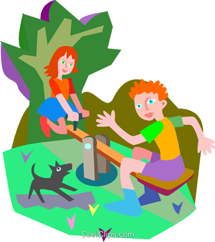 More Free Teeter Totter - Friends Clip Art (426x480)