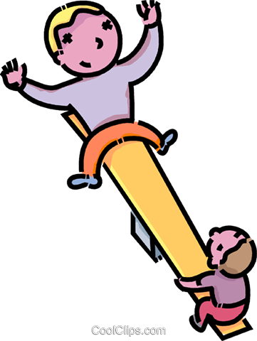 Boys Playing On A Teeter Totter Royalty Free Vector - Boys Playing On A Teeter Totter Royalty Free Vector (361x480)