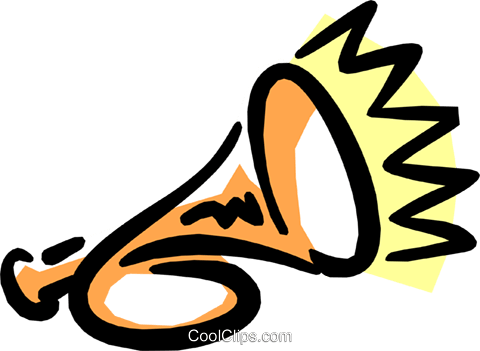 Bugle Royalty Free Vector Clip Art Illustration - Bugle Royalty Free Vector Clip Art Illustration (480x351)