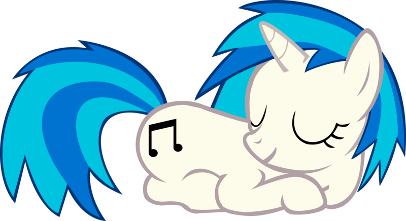 Husksummers, Cutie Mark, Dj Pon-3, Eyes Closed, Female, - Mlp Vinyl Scratch Sleep (800x436)