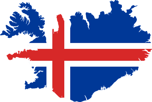 Iceland Flag Map (504x340)