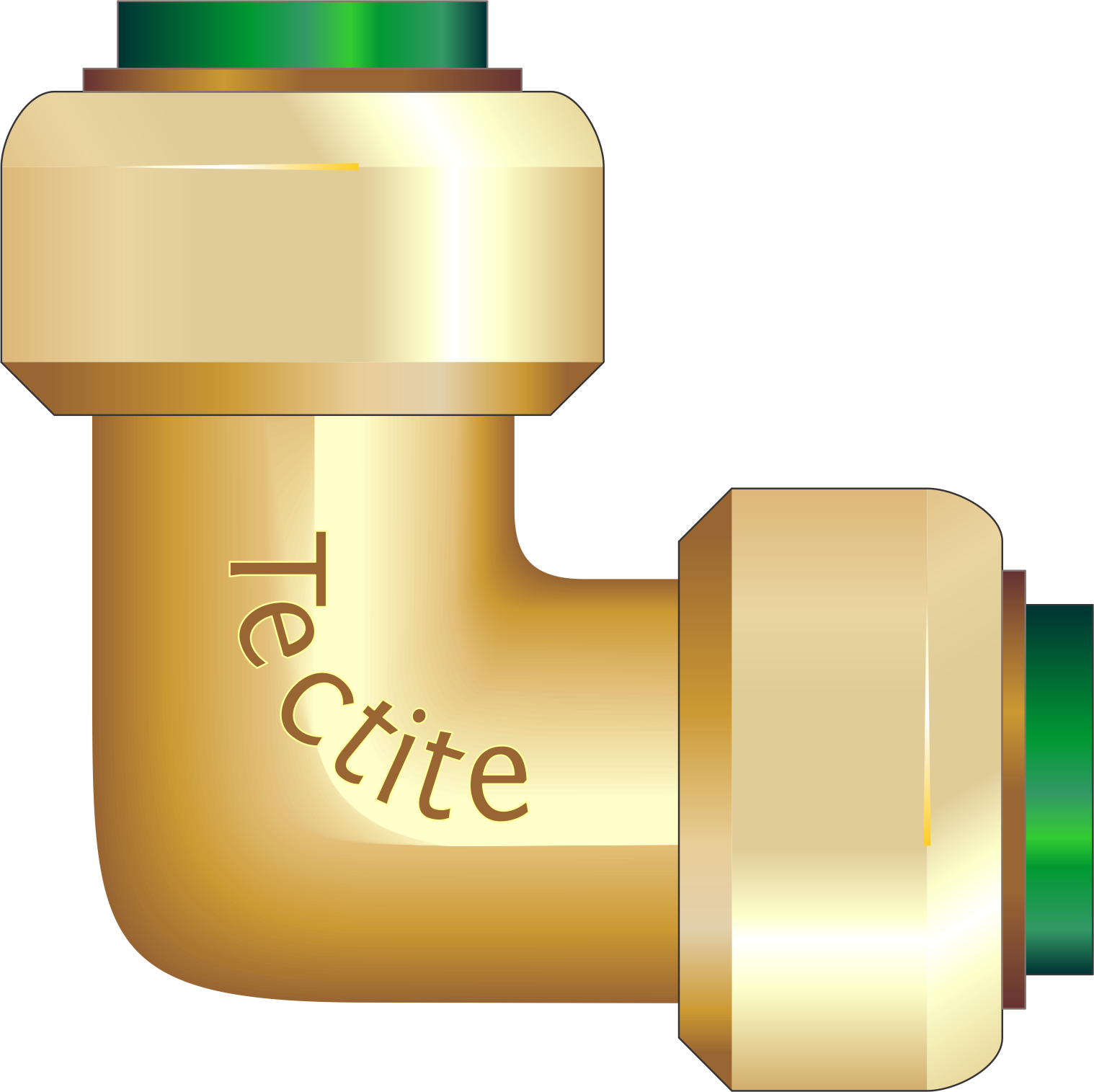 Tectite Elbow 3/4" - Illustration (1518x1515)