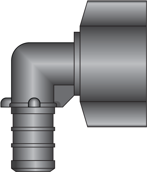 1/2" Pex × 1/2" Fnpt Hpp Swivel Elbow - Tap (577x660)