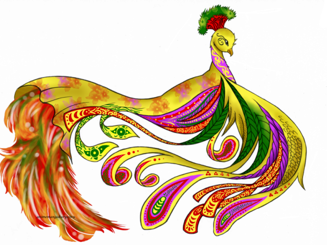 Bird Clipart Paisley - Picock Tattoo Png (640x480)