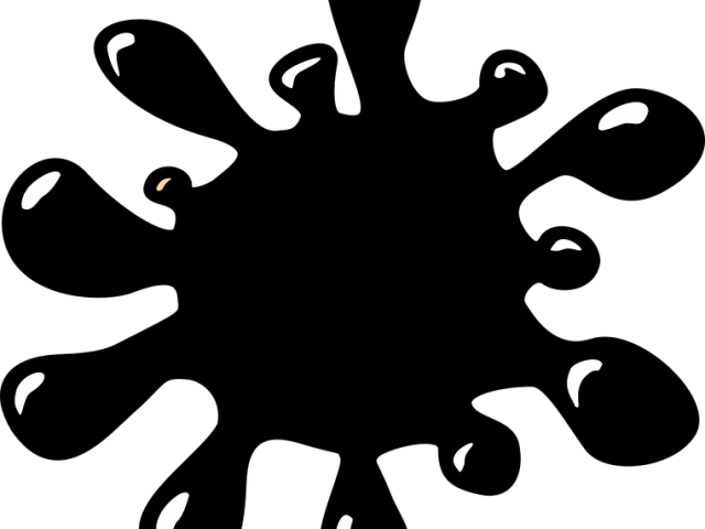 Liquid Clipart Splat - Black Paint Splatter Clip Art (640x480)