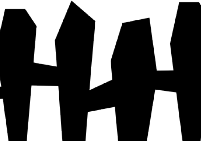 Horror Clipart Fence - Silhouette (640x480)