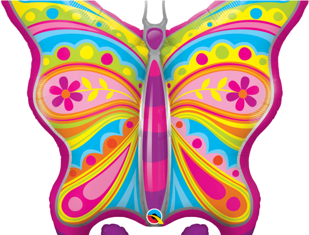 Butterfly Clipart Paisley - Qualatex Balloons Decoration (640x480)