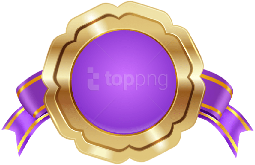 Free Png Download Seal Badge Png Purple Transparent - Clipart Transparent Seal Badge Mauve & Gold Png (850x552)