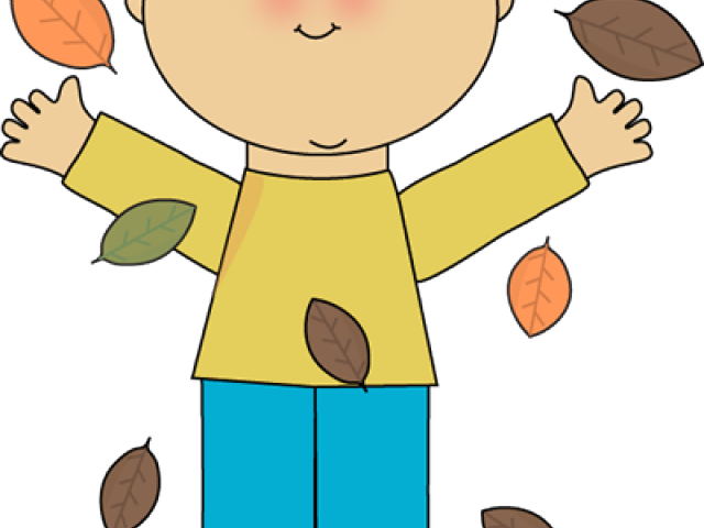 Autumn Clipart Boy - Fall Clipart Kid (640x480)