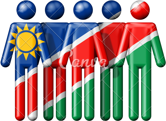 Flag Of Namibia On Stick Figure - Figura 3d Bandera De España (800x636)