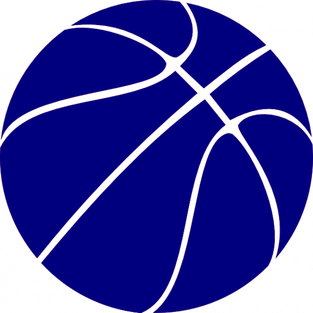 Basketball Hoop Side View Clipart - Basketball Ball Logo Blue (625x624)