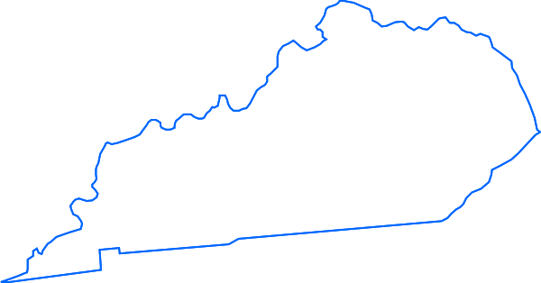 Kentucky Heavy Stroke Clip Art - Ky Outlines Of State (600x314)