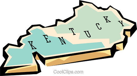 Kentucky State Map Royalty Free Vector Clip Art Illustration - Diagram (480x267)