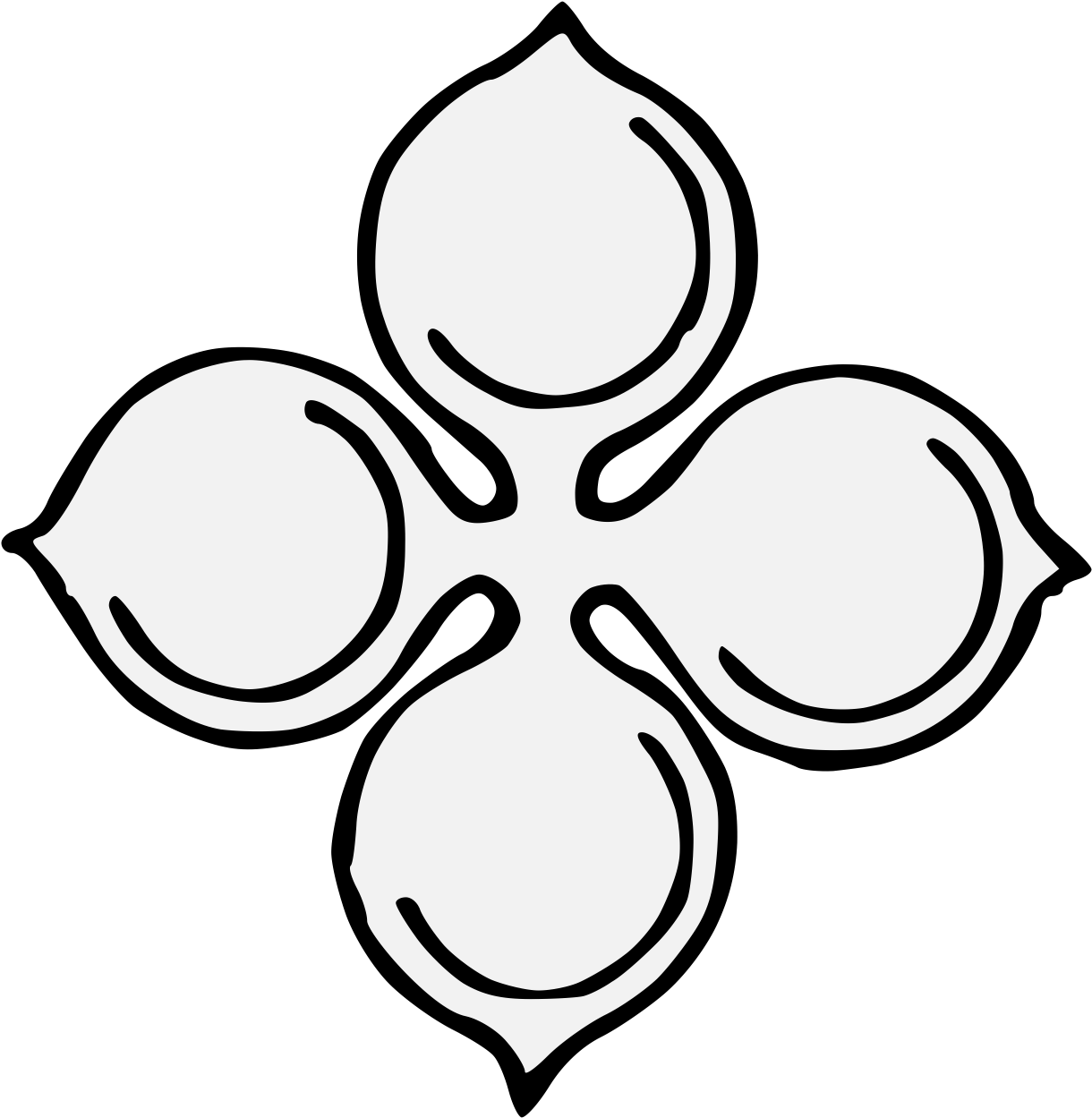 Cross Svg Quatrefoil - Quatrefoil Heraldry (1235x1256)