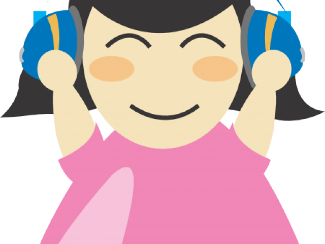 Headphones Clipart Child Music - Girl With Headphones Clipart (640x480)