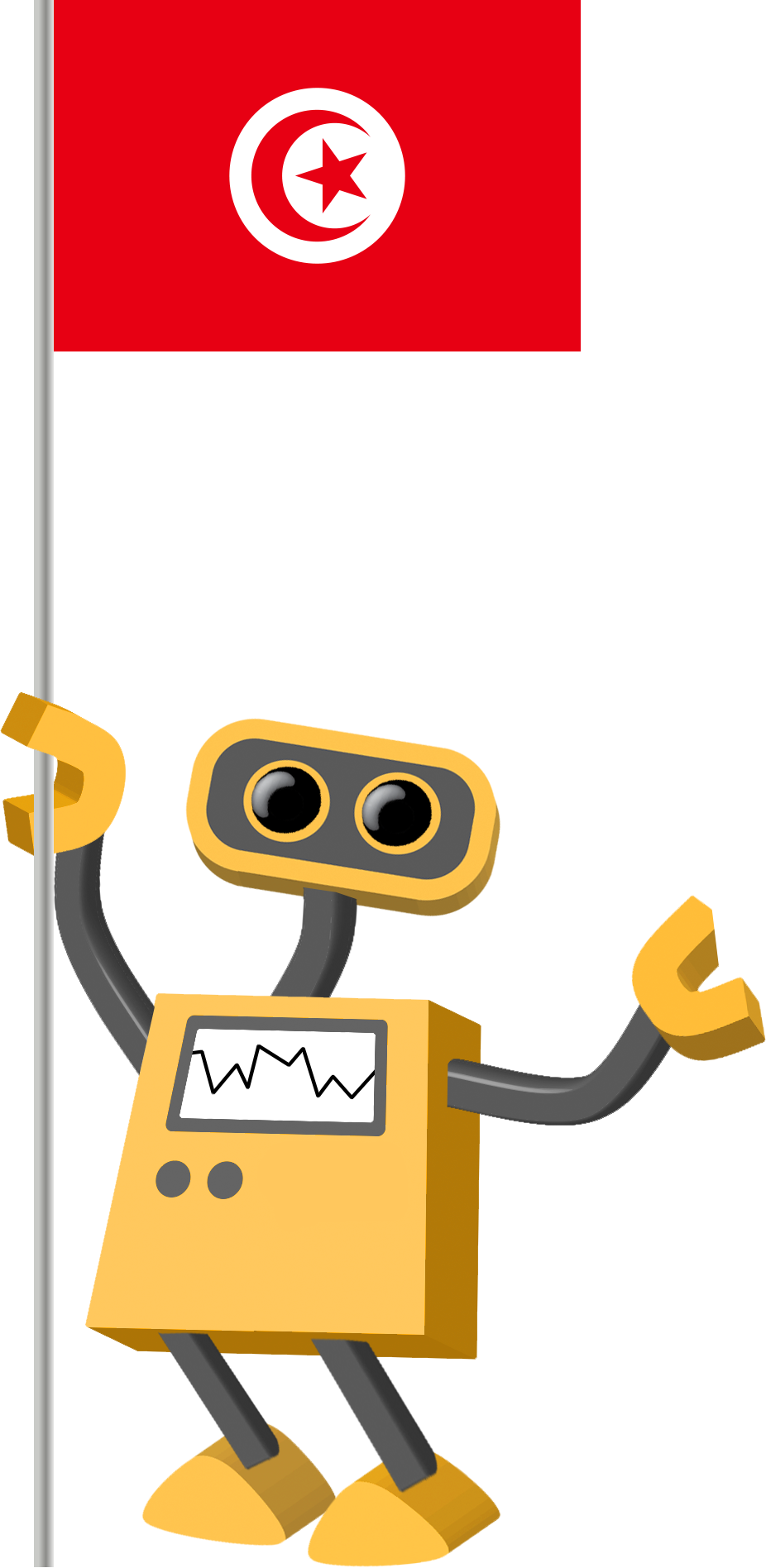 Flag Bot, Tunisia - Tunisia Flag (926x1896)