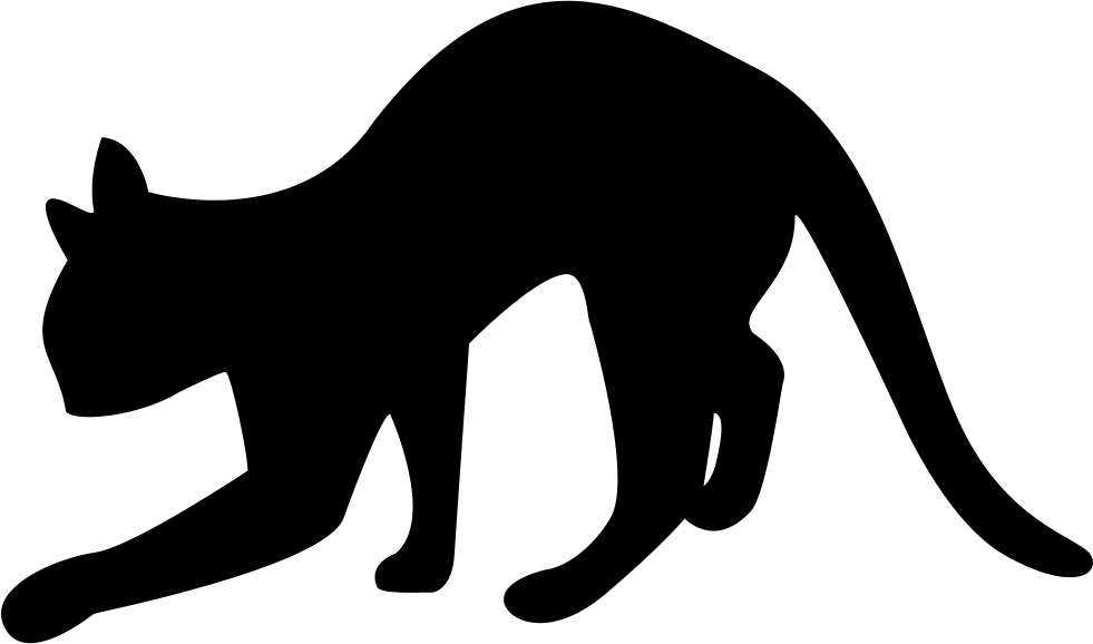 Black Cat Silhouette Svg Png Icon Free Download - Cat (981x578)