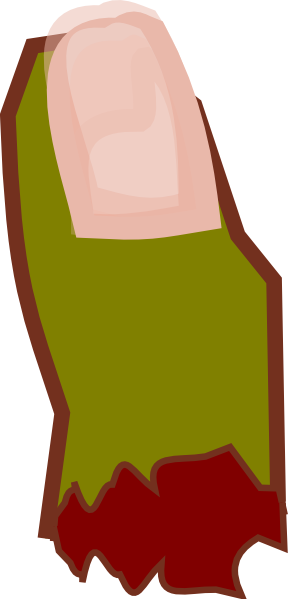 Zombie Finger Png (360x720)