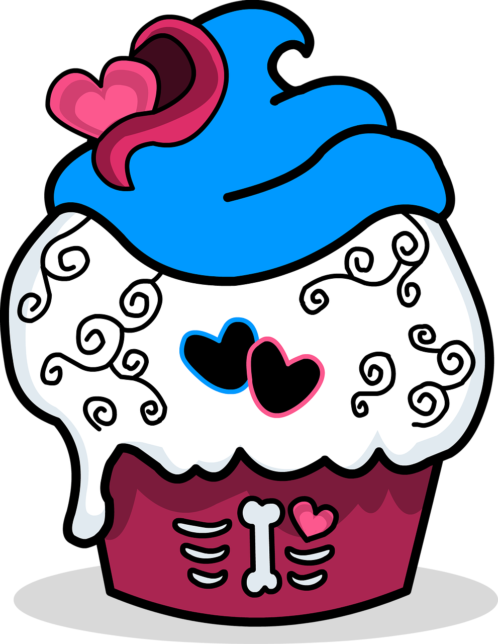 Zombie Clipart Cupcake - Zombie Cupcake Png (991x1280)