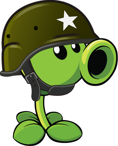 Plants Vs Zombies 2 Gatling Pea By Illustation16 On - Plant Vs Zombie Character (384x473)