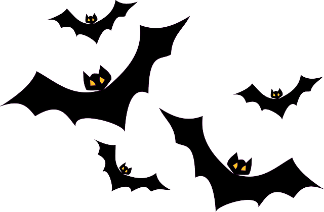 Halloween, Nocturnal, Bats, Haunted, - Halloween Bat Png (640x420)