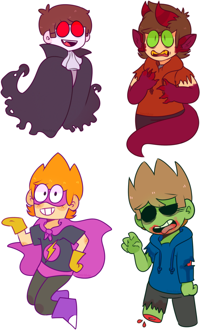 Sw Halloween By Damian Fluffy Doge - Tord Zombie Y Edd (696x1149)