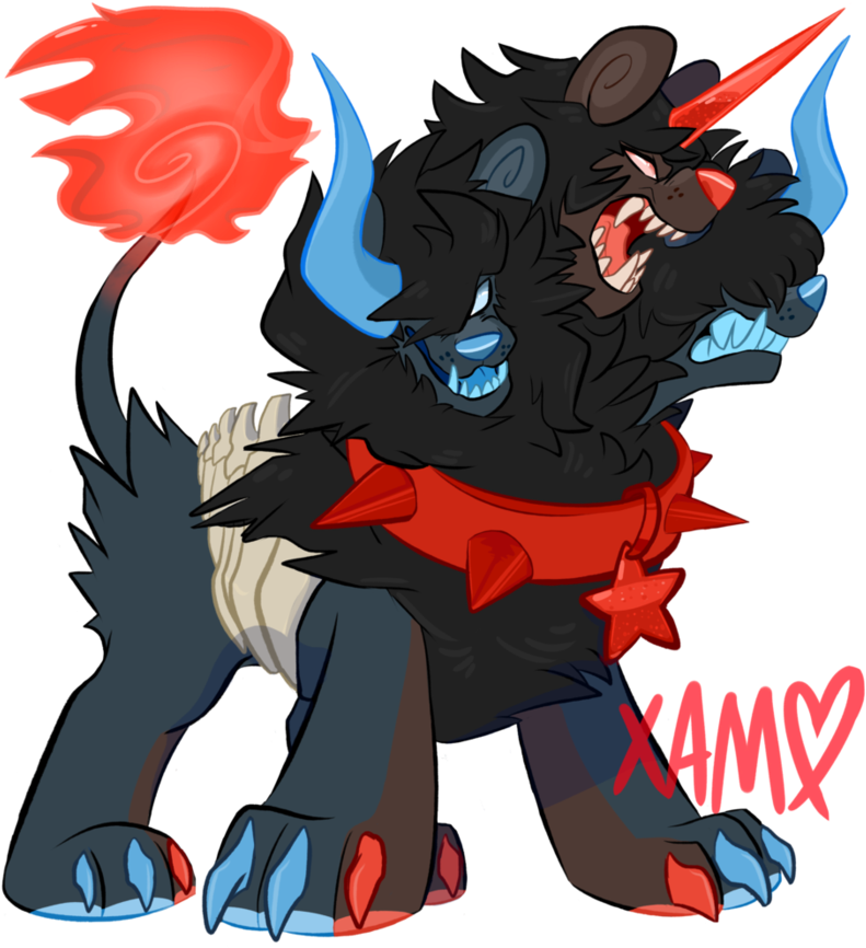 [halloween] Cerberus Dandylyon Adopt [ Sold ] By Adorkablemarina - Cartoon (894x894)