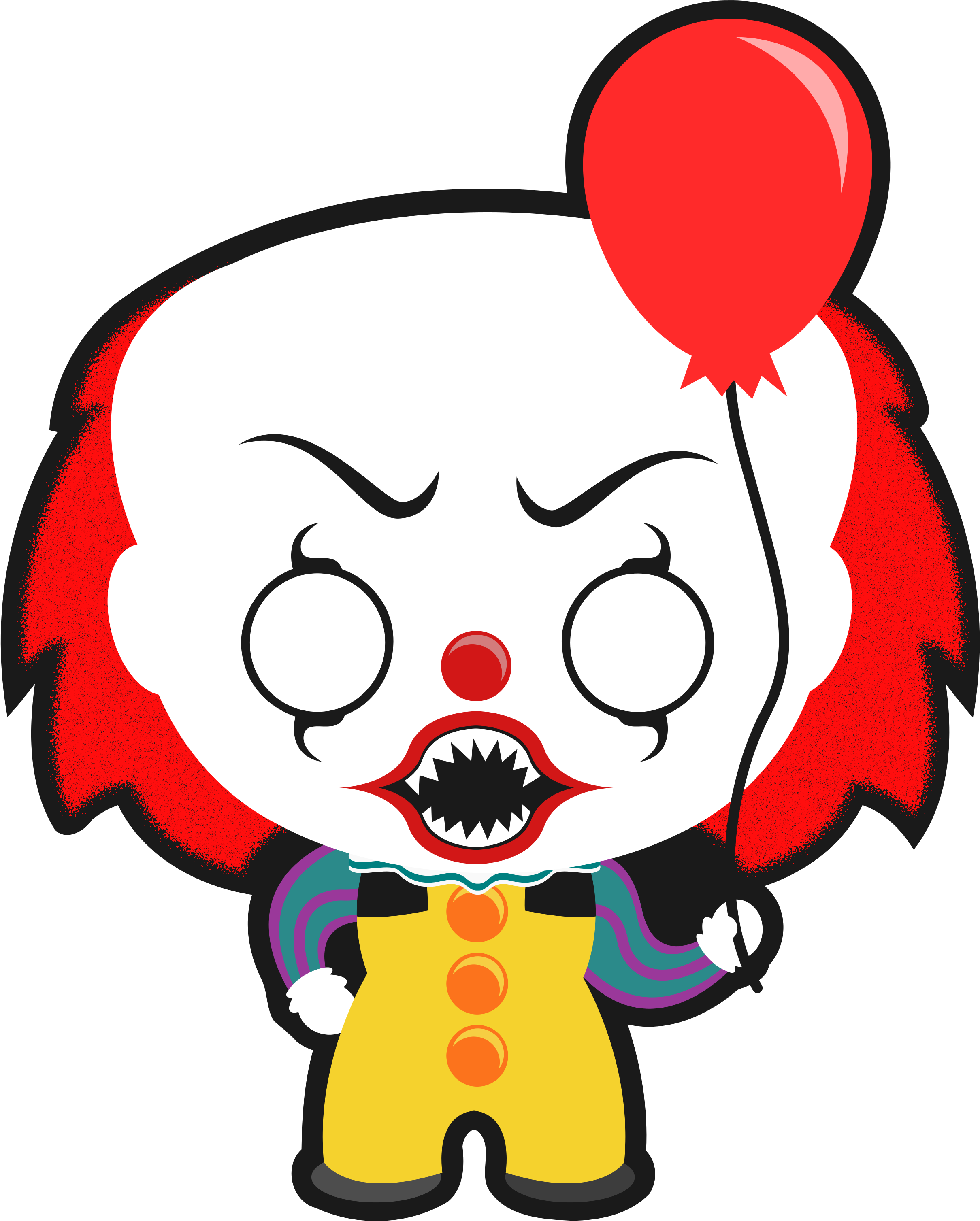 Pennywise From Stephen King - Jason Voorhees Clipart (2550x3300)