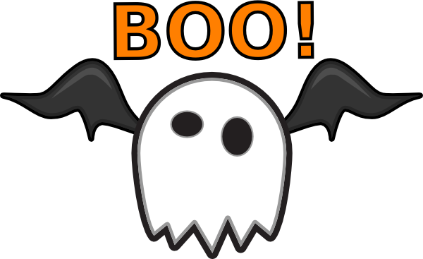 Ghost Saying Boo Clip Art - Ghost Saying Boo (600x367)