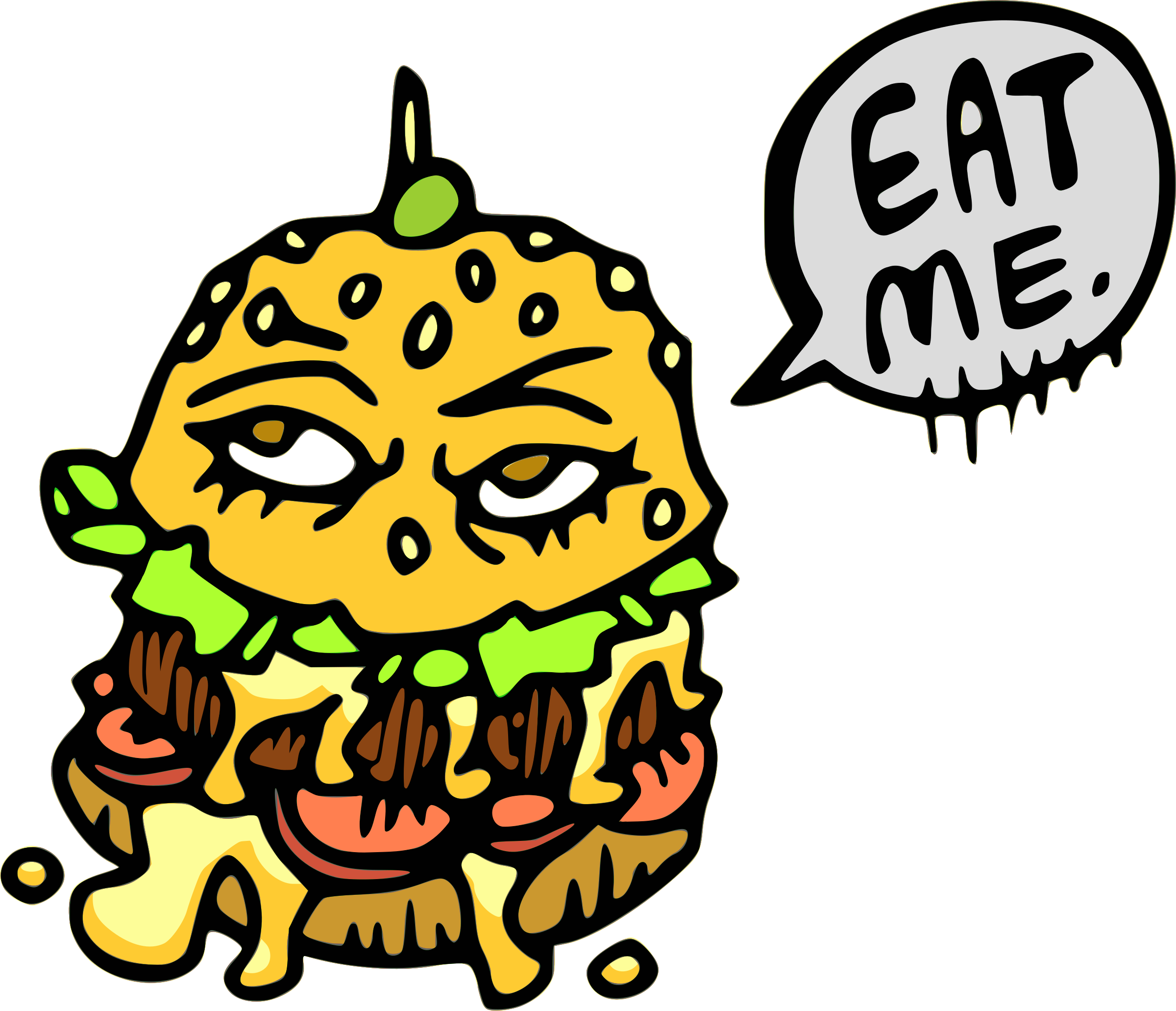 Clipart - Burgers Clip Art (2400x2062)