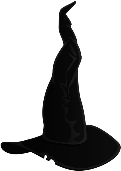 Large Black Witch Hat Transparent Png Clipart - Witch Hat Transparent Background (441x600)