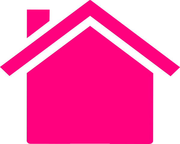 Tiny Tiny Pink House Clip Art At Clker - One Story Pink House (600x480)