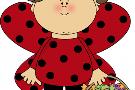 Ladybug Clipart Halloween - Trick-or-treating (450x300)