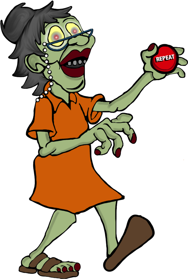 Cartoon - Cartoon Zombie Librarian (663x969)