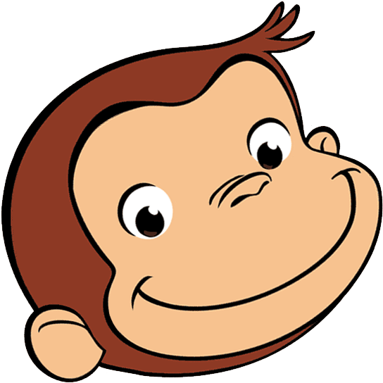 Curious George Face Image - Curious George Face Printables (576x629)