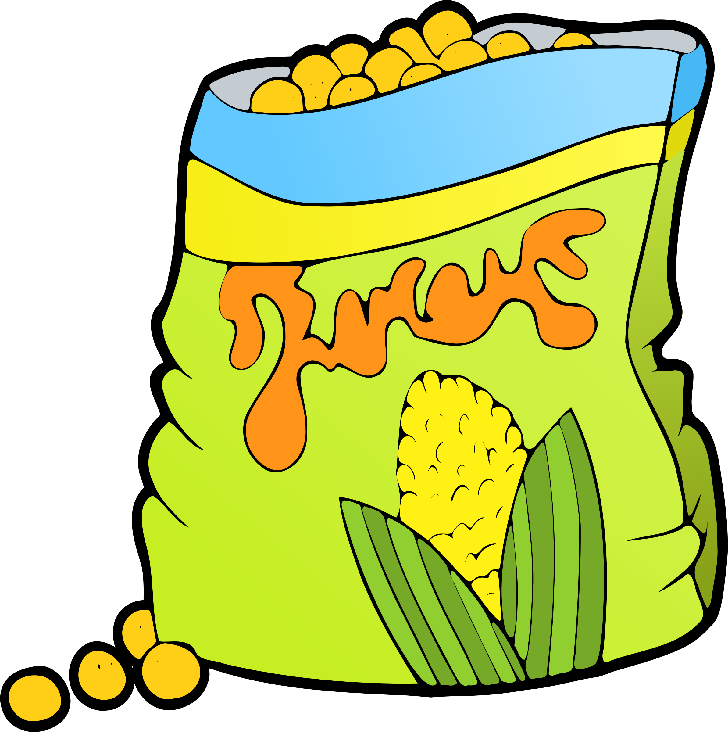Corn Snack Vector Clipart Image - Snack Png Clipart (2388x2400)
