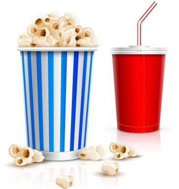 Cinema Popcorn And Drink Free Vector And Png - Popcorn And Drink Vector (1200x628)