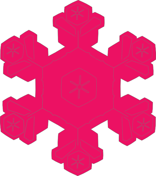 Pink Snowflake Clipart - Pink Snowflakes Clipart (528x595)