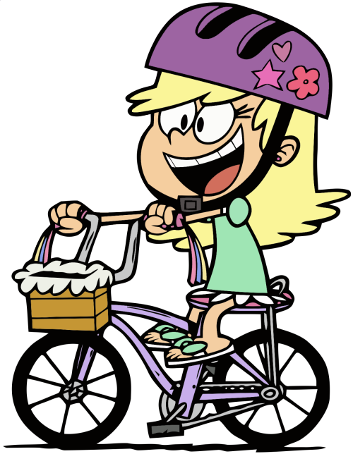 Bicycle Clip Art Vector - Loud House Young Leni (500x644)