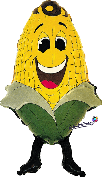 33" Foil Super Shape Corn Balloon - Mylar Balloons (338x583)