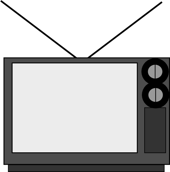 Old Television Clipart (588x595)